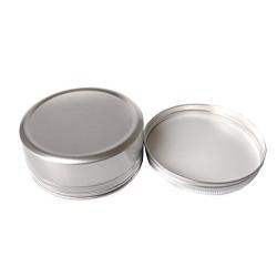 12PCS 60ml Silver Aluminum Metal Empty Refillable Cream Balm Nail Art Cosmetic Make Up Sample Aluminum Tins Bottle Pot Lip Jars Container Case With Screw Lid For DIY Make Up Hold Samples