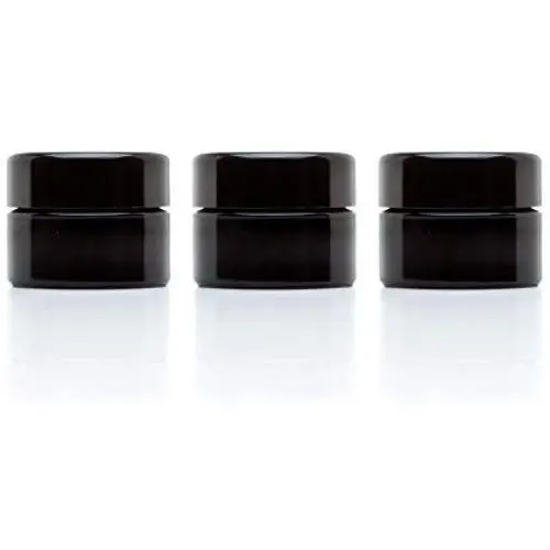 Infinity Gläser 15 ml (.5 fl oz) Kleine Taschengläser, Schwarz, mit Schraubverschluss, 3er-Pack