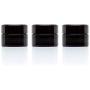 Infinity Jars 15 Ml (.5 fl oz) Pocket Size Black Ultraviolet Glass Screwtop Jar 3-Pack