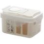 Transparent Plastic Boxes with lid, Square Food Storage canisters Versatile Durable Preserving Jars Pack of 3-A 470mlx3