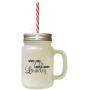 Black When I Said I DidnT Mean Laundry Frosted Glass Mason Jar With Straw