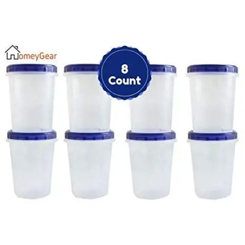 Twist Top Food Containers Screw And Seal Lid 32 Oz Stackable Reusable Plastic Storage Container 8 Pack,GREAT QUALITY Twist Top Food Containers Screw And Seal Lid 32 Oz Stackable Reusable Plastic Storage Container 8 Pack,GREAT QUALITY
