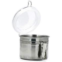 Multifunctional Stainless Steel Sealed Cans Storage Box Tea Tobacco Storage Food Jars Preservation Bottle Kitchen Tools,10X7.5Cm