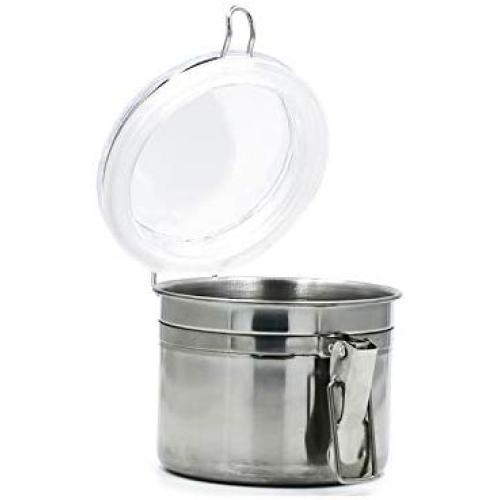 Multifunctional Stainless Steel Sealed Cans Storage Box Tea Tobacco Storage Food Jars Preservation Bottle Kitchen Tools,10X7.5Cm