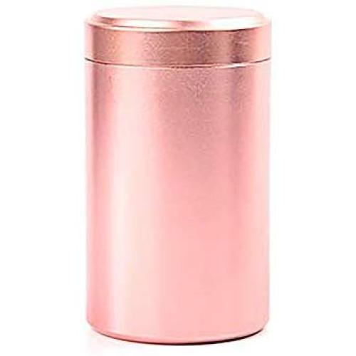 Nubstous Titanium Alloy Mini Tea Caddies Portable Sealed Cans Container Pink