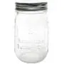 Bouteilles en verre Sunshine Mason Co. Regular Mouth 6 Pack avec Couvercles Plastiques Blancs Bouteilles en verre Sunshine Mason Co. Regular Mouth 6 Pack avec Couvercles Plastiques Blancs