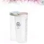UPKOCH Divided Food Storage Box Plastic Dry Food Storage Container Rice Grain Storage 2 Grids Pink Green