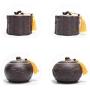 Ceramics Storage Jar, Tea Caddy with Airtight Lid for Tea Coffee Herb Spices Sugar and More (D)