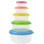 Nicole Home Collection Nesting Food Containers mit Farbverlauf-Lids – Mikrowellengeeignet, Spülmaschinenfest & Gefriersicher (Rund)