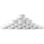 Regular Mouth Plastic Mason Jar Lids, Unlined (24-Pack); Standard Size 70-450 White Plastic Caps for Mason Jars