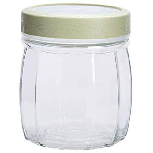 storage jar Grain container Food container Storage Box，Home glass sealed cans kitchen grain food storage storage box, green