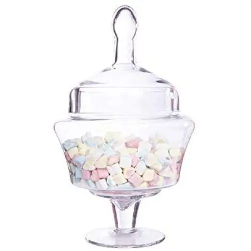 HOUSIYU Glass Candy Jar Creative Ornaments Transparent Storage Jar with Lid Candy Buffet/Wedding Center Home, 3.2L HOUSIYU Glass Candy Jar Creative Ornaments Transparent Storage Jar with Lid Candy Buffet/Wedding Center Home, 3.2L