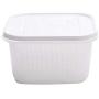 Lanhui Square Drain Sealed Box Storage Ginger Garlic Onion Food Container Refrigerator (13.5x13.5x7.5cm, White)