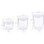Hemoton 2pcs Plastic Containers With Lids,Plastic Storage Jars Round Containers Organizer for Nuts Tea Spice Dry Food(0.9L)