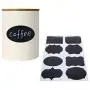 Fecihor Ceramics Food Storage Jar, 2 Pack Simple Style Kitchen Canister 27 FL OZ(800 ML) for Food Storage, Store Coffee, Sugar, Tea, Spices and More with Airtight Seal Bamboo Lid