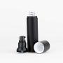 (2 Pack) 15ml,30ml, 50ml Matte Black Airless Pump Bottle Luxury Container - Refillable Cosmetic Dispenser