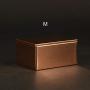 Portable Travel Tea Caddy Mini Metal Iron Box Tea Set Accessories Sealed Boxes Storage Jars Container Jewelry Organizer,Black-M
