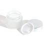 3Pcs 10ml/0.34oz Frosted Clear Glass Empty Refillable Cosmetic Jars with Silver Lid and Liner Facial Cream Lotion Cases Boxes Pots Tins Containers Dispense Sample Bottle for Cream Balm Storage