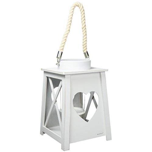 Brandani Heart Lantern MDF Board/Glass with Rope Handle, MIFF, Multicolor, One Size