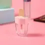 RONRONS 30 Pieces 8ml/0.27Oz Pink Ice-cream Shaped Lip Gloss Tubes Empty Lipgloss Container Plastic Lip Balm Tubes Refillable Clear Lip Glaze Tube Bottles with Rubber Plugs for DIY Cosmetics