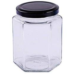 Kitchen Food Storage Jar Airtight Food Storage Kitchen Glass Jar Moisture-Proof Home Multi-Purpose Jam Bottle Cruet Storage Glass Transparent Cover, 280Ml