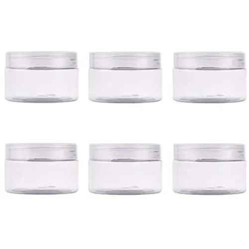 100g/3,3 oz PET Kunststoff Leere Kosmetikbehälter Boxen für Cremes, Lotionen, Salben, Flaschen – Pack von 6 Stück