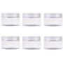 100G/3.3 Oz Jars PET Plastic Empty Cosmetic Containers Cases Cream Lotion Box Ointments Bottle Food Bottle Makeup Pot Jar Pack of 6Pcs