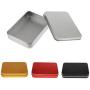 joyMerit Small Tin Box Container, Rectangular Tin Storage Case - 1.5 x 8.5 x 2.3 cm, Silver