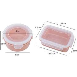 HUAIREN Round Mini Lunch Box Refrigerator Storage Box Pp Food Kitchen Sealed Box Lunch Grain Cans Classification Container-A-a