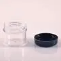 Aenoyo 50PCS Plastic Cosmetic Sample Empty Container, Tiny Makeup Sample Container, Cosmetic Jars, Makeup Plastic Jars for Travel, Sample, Small Crafts Storage (20g, Black)