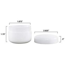 Stalwart 75-STO2004 White 4 Ounce Plastic Jar Containers, 4 oz