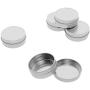 Mimi Pack 24 Pack Tins 4 oz Shallow Round Tins with Solid Slip Lids Empty Tin Containers Cosmetics Tins Party Favors Tins and Food Storage Containers (Silver)