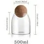 Creative Kitchen Tea Storage Bottles Glass Candy Jars With Cork Lid Spices Sugar Coffee Container Receive Organizer Cans,500Ml