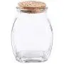 Clear Glass Candy Jar Set - 2 Pcs Small Cookie Container with Lid Tea Storage Canisters (250 ML/68.5 OZ)