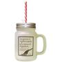 Brown Pathway Righteousness Highway Happiness Frosted Glass Mason Jar With Straw