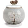 Chinese Style Ceramic Tea Can Sealed Mini Portable Travel Tea Box Packing Puer Oolong Tea Food Storage Jar Canister Tea Caddy,1