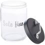 Italo Ottinetti Glass Storage Jars with Hermetic Lid Grey 1 Litre Sf, one Size
