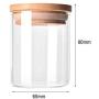 Transparent High Borosilicate Glass Kitchen Storage Bottle Store Food Ingredient Candy Biscuit Storage Jar Organization,65 X 80 Mm