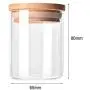 Bouteille de Stockage en Verre de Borosilicate Transparent, 65 x 80 mm – Idéale pour les Aliments, les Bonbons, les Biscuits, Organiseur de Cuisine. Bouteille de Stockage en Verre de Borosilicate Transparent, 65 x 80 mm – Idéale pour les Aliments, les Bonbons, les Biscuits, Organiseur de Cuisine.