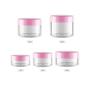 24PCS Portable Refillable Plastic Clear Makeup Eye Cream Lotion Bottles With Pink Lid Cosmetic Sample Travel Packing Jar Pots Eyeshadow Nail Powder Small Jewelry Storage Containers(15G/0.5oz)