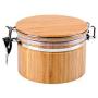 Food Tank Kitchen Tea Cans Nuts Storage Jar Sealed Grains Bamboo Container Spice Round Lid,S
