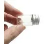 12pcs (10ml/0.34oz) Empty Clear Glass Wish Bottles with Silver Aluminum Lid Refillable Reagent Bottle DIY Ink Bottle Portable Travel Makeup Storage Container for Face Pack Emulsion Bath Salt Candy