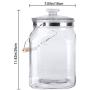 Storage Container - Rice Cylinder Glass Jar And Sealing Cover Thickened, Moisture-Proof, Multi-Functional Transparent Sealed Can