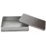 HEALLILY Metal Rectangular Empty Hinged Tins Box Containers Empty Tin Storage Container for Treats GiftsFavors and Crafts