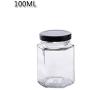 HOMELUNY Pack of 10 Kitchen Food Storage Box Cereal Storage Jars Plastic Glass with Lids Airtight Jars for Candy, Cookie, Rice, Sugar,Flour,Snacks Keeping Food Dry & Fresh 100ML
