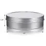 8 oz Metal Steel Tin Flat Container with Tight Sealed Twist Screwtop Cover (6 Pack)