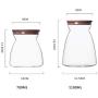 Kitchen Food Storage Jar Airtight Food Storage storage jar Transparent Glass Jar With Natural Bamboo Cover 700ml /1100ml