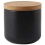 Handmade Ceramics Concise Storage Jar Seal Bamboo Lid Food Jar For Serving Tea, Coffee, Spice (82mmx83mm)