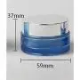 2 Pots de 30 ml/1 oz Remplissables Réutilisables en Verre Bleu Rond pour Cosmétiques, Crème Visage, Lotion, Ombre à Paupée, Vernis, Poudre – Contenants avec Couvercles Argentés et Bouchon Intérieur 2 Pots de 30 ml/1 oz Remplissables Réutilisables en Verre Bleu Rond pour Cosmétiques, Crème Visage, Lotion, Ombre à Paupée, Vernis, Poudre – Contenants avec Couvercles Argentés et Bouchon Intérieur