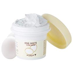 SKINFOOD Egg White Pore Mask 3.52 oz. (100g) - Pore Refining Wash off Mask, Tightens Pores, Removes Blackheads and Dead Skin Cells, Skin Smooth and Soft